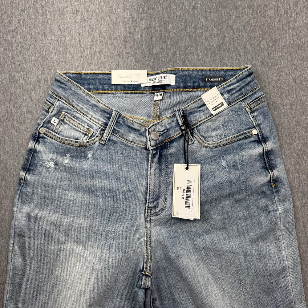 Judy Blue Light Wash Wide Leg Jeans - Picture 9 of 16